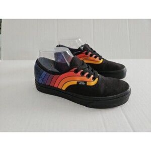 VANS Refract Rainbow Black Skater Shoes Men's 5 Women's 6.5 Unisex Pride NWT